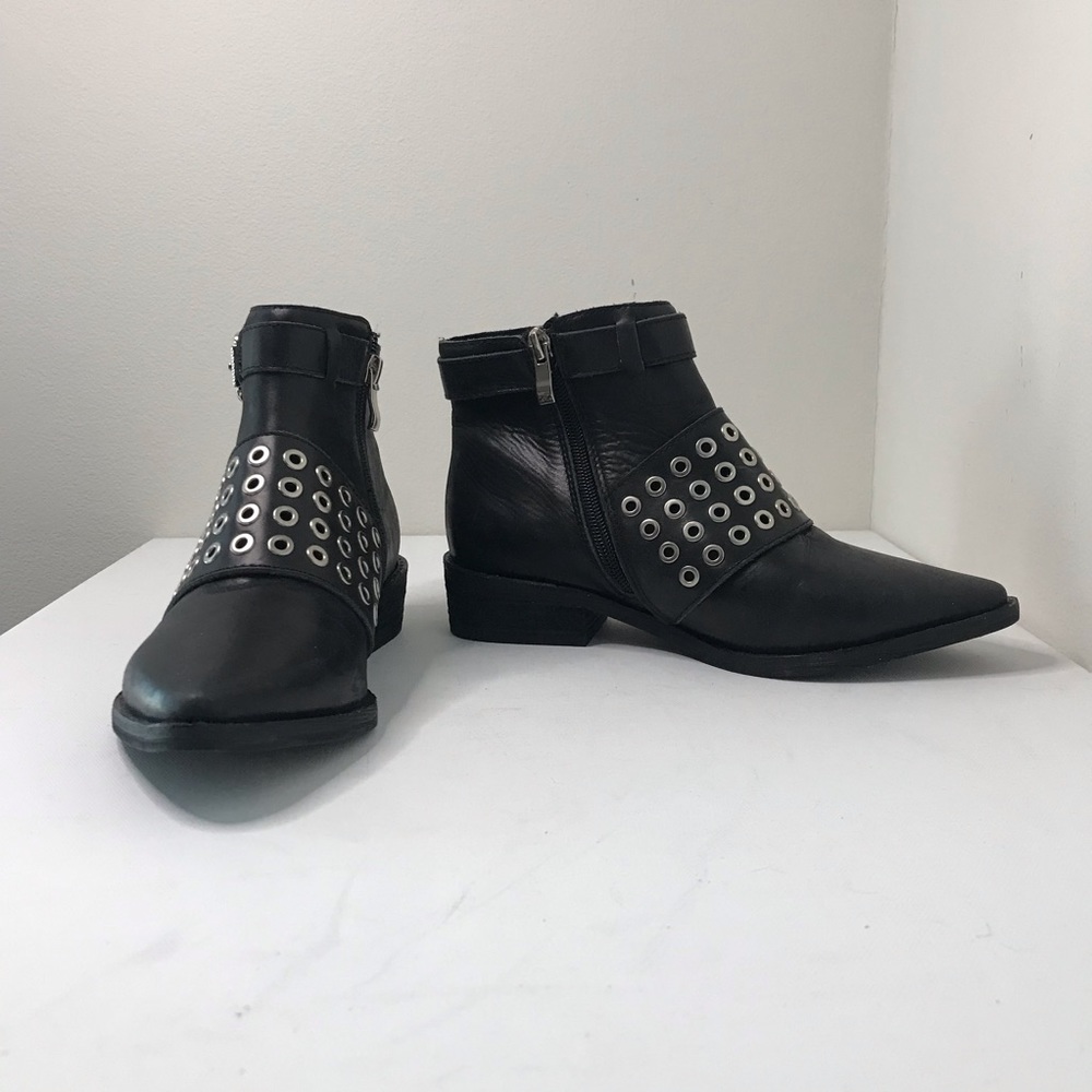 Urge Studded Black Ankle Boots
